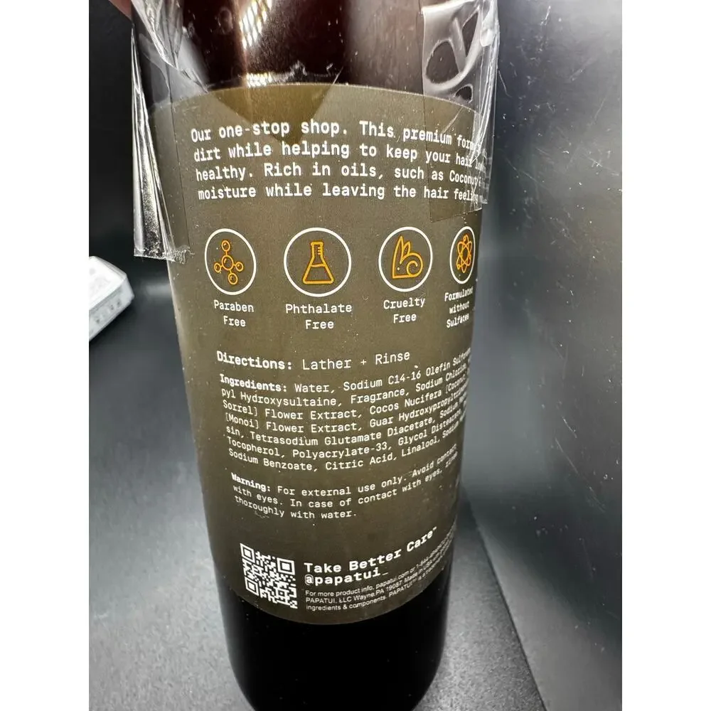 NWT Paptui Shampoo+Conditioner 18oz Sandalwood Suede
